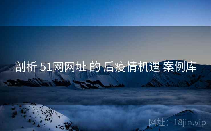 剖析 51网网址 的 后疫情机遇 案例库 第2张 剖析 51网网址 的 后疫情机遇 案例库 第2张